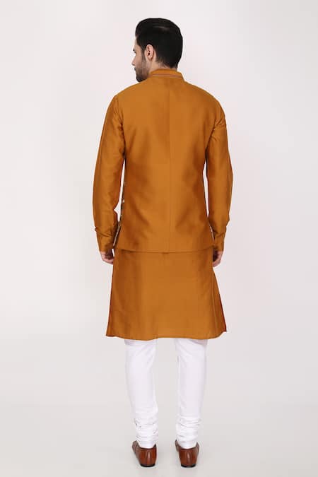 Manish Nagdeo Printed Bundi & Kurta Set 