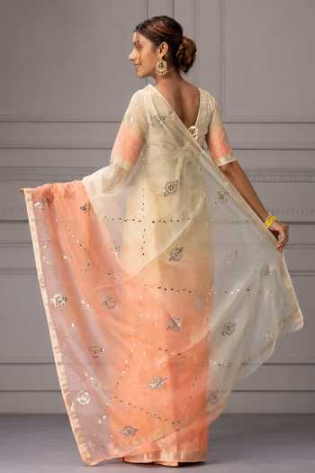 Geroo Jaipur Embroidered Saree With Blouse
