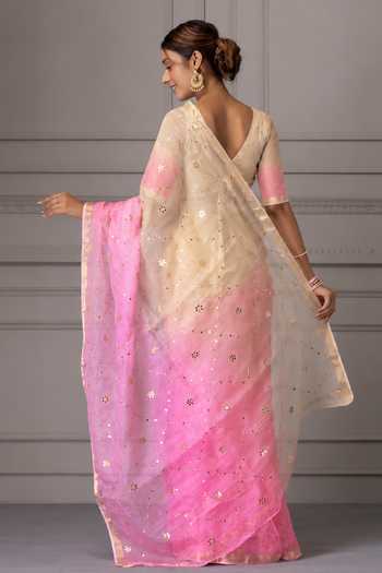 Geroo Jaipur Gota Jaal Work Saree With Blouse