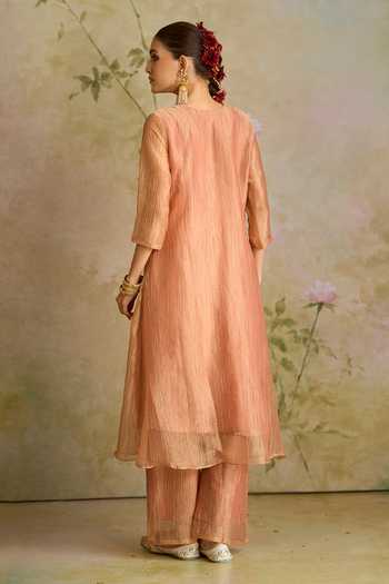 Samyukta Singhania Embroidered Kurta Palazzo Set 