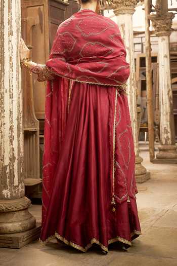 Hirika & Dhruti Zardozi Work Anarkali Set For Kids