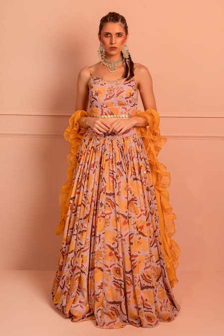 Neha Khullar Printed Lehenga Set   