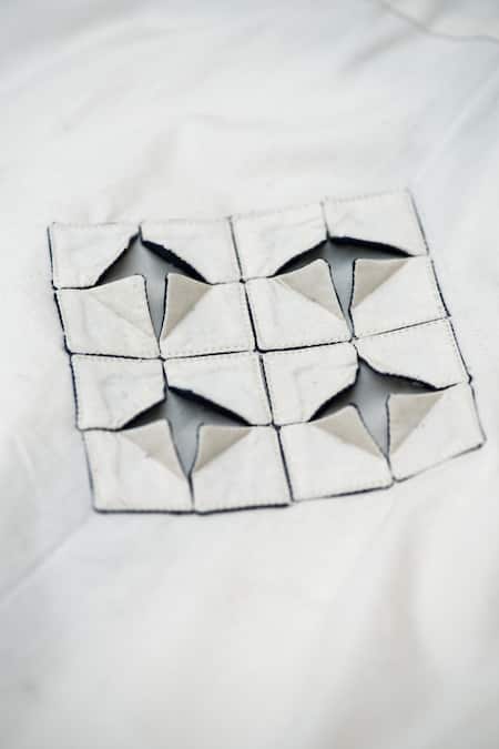 Shop Chillosophy White Cotton Poplin Mandarin Collar Ruffle Maxi Dress Online at Aza Fashions Shop_Chillosophy_White Cotton Poplin Mandarin Collar Ruffle Maxi Dress _Online_at_Aza_Fashions