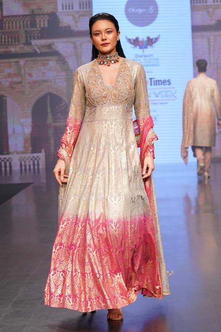 Soniya G Embroidered Anarkali With Dupatta 