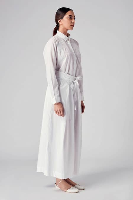 Rajesh Pratap Singh_White Cotton Rajosi Kimono Pants _Online_at_Aza_Fashions