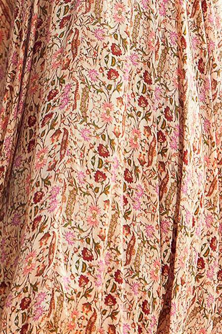 Ridhima Bhasin Grey Organza, Satin V Neck Floral Print Lehenga Set at Aza Fashions Ridhima Bhasin_Grey Organza, Satin V Neck Floral Print Lehenga Set _at_Aza_Fashions