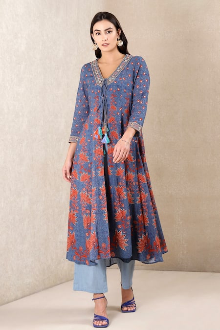 Ritu Kumar Printed Jacket & Palazzo Set 