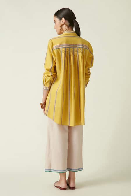 Buy_Payal Pratap_White Cotton Handloom Morel Pants _Online_at_Aza_Fashions