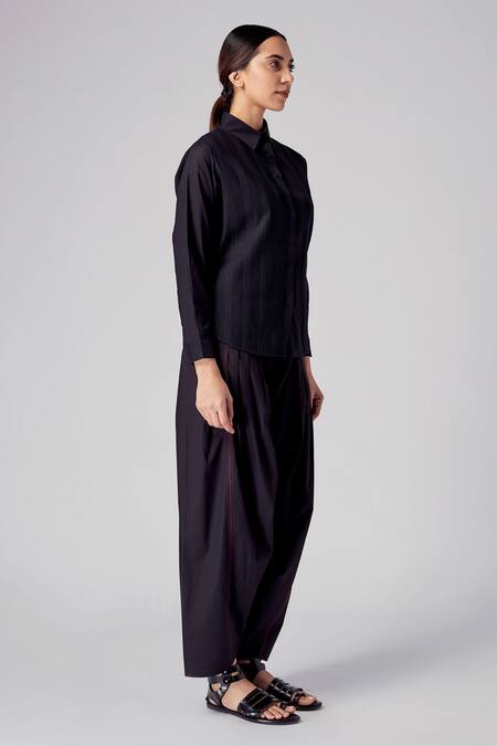 Rajesh Pratap Singh_Black Cotton Baori Pant _Online_at_Aza_Fashions