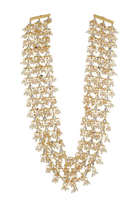 Ishhaara Gold Plated Kundan Layered Haar Online at Aza Fashions Ishhaara_Gold Plated Kundan Layered Haar _Online_at_Aza_Fashions