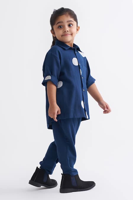 Three_Blue Button-down Top _Online_at_Aza_Fashions