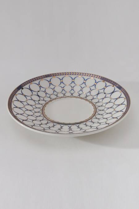 Table Manners_Bone China And Blue Details Aisles Of Morocco Cup And Saucer Set_Online_at_Aza_Fashions