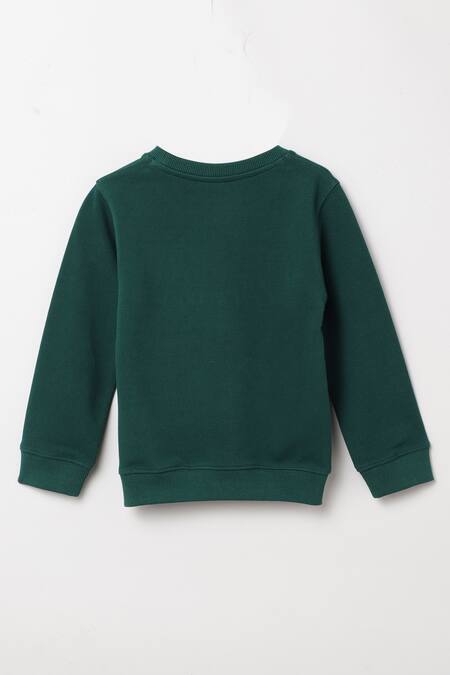 Byb Premium_Blue Cotton, Lycra Embroidery Sweatshirt Set _Online_at_Aza_Fashions