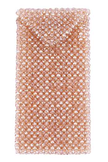 Adorn My Wish_Gold Embellished Crystal Phone Sling Bag_Online_at_Aza_Fashions