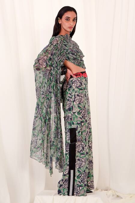 AK-OK Black Silk Embroidery Abstract Print Top And Trouser Set Online at Aza Fashions AK-OK_Black Silk Embroidery Abstract Print Top And Trouser Set _Online_at_Aza_Fashions