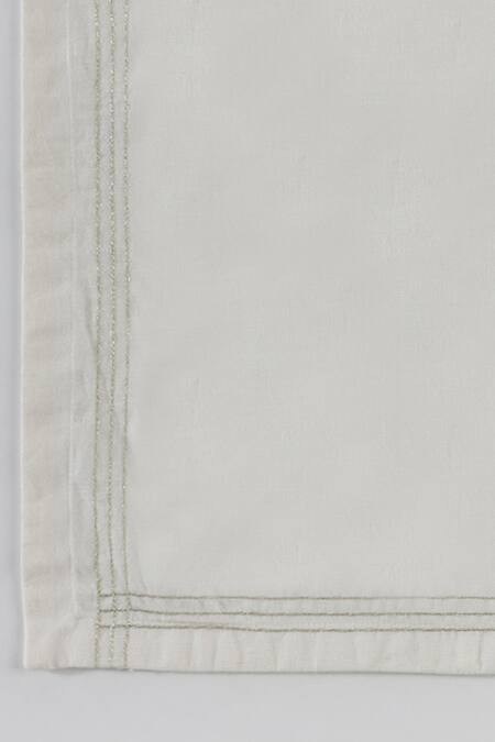 Table Manners_Off White Cloth Midas Touch Napkins - Set 2_Online_at_Aza_Fashions