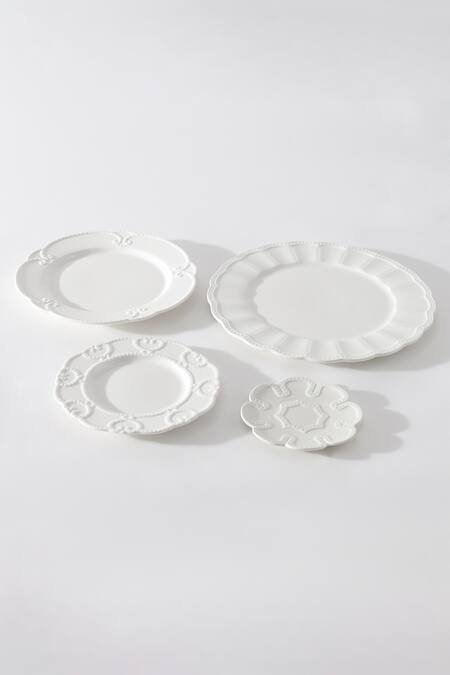 Table Manners_White Bone China Magic Of Classic Dinner Set_Online_at_Aza_Fashions