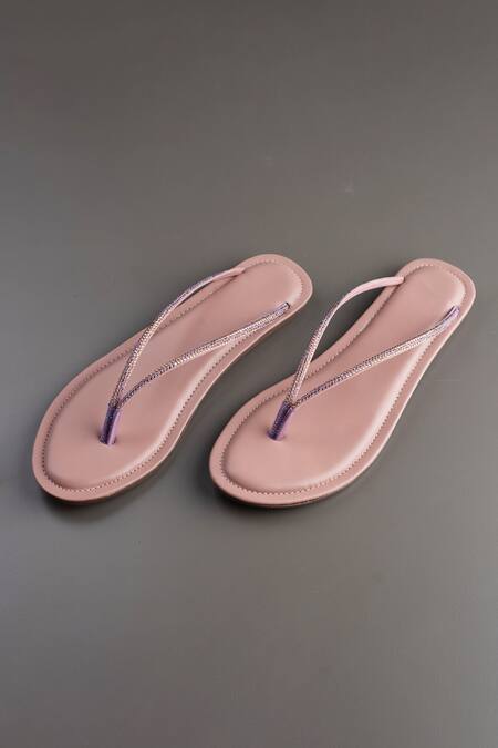 Myra_Pink Swarovski Strap Embellished Slippers_Online_at_Aza_Fashions