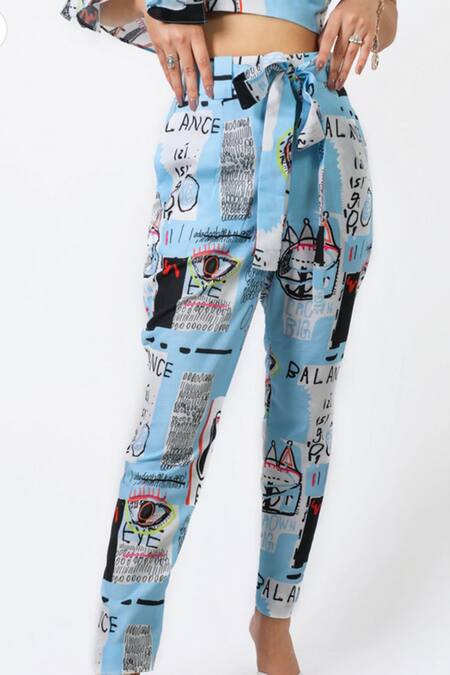 Fuga Blue Linen, Cotton Balance Blazer And Pant Set Online at Aza Fashions Fuga_Blue Linen, Cotton Balance Blazer And Pant Set_Online_at_Aza_Fashions