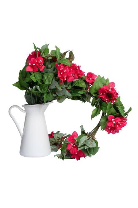 H2h Red Flower Polyester Fabric And Stem Iron Wire Bougainvillea Artificial Creeper Online at Aza Fashions H2h_Red Flower Polyester Fabric And Stem Iron Wire Bougainvillea Artificial Creeper_Online_at_Aza_Fashions