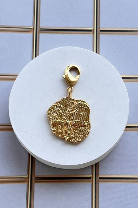 Mnsh_Gold Plated Virgo Zodiac Charm Bracelet_Online_at_Aza_Fashions