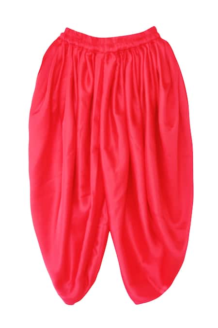 Maaikid_Blue Silk Tassels Embroidered Kurta And Dhoti Pant Set _Online_at_Aza_Fashions