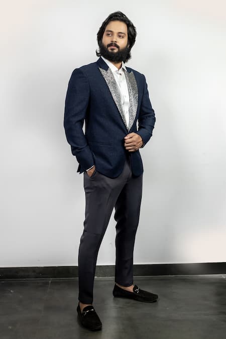 Hilo Design_Blue Blaze Shimmer _Online_at_Aza_Fashions