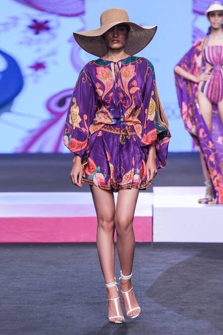 Limerick By Abirr N' Nanki Multi Color Crepe Printed Abstract Paisley Chantae Placement Shorts Online at Aza Fashions Limerick By Abirr N' Nanki_Multi Color Crepe Printed Abstract Paisley Chantae Placement Shorts _Online_at_Aza_Fashions