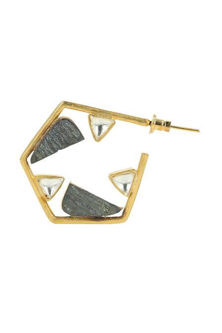 Deva Hexagon Hoop Earrings By Luna Charles | notonthehighstreet.com