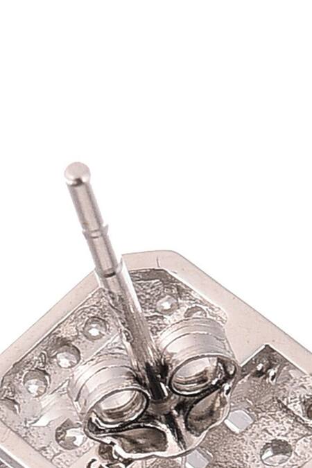 The Jewel Factor_Silver Plated Crystals Embellished Studs_Online_at_Aza_Fashions