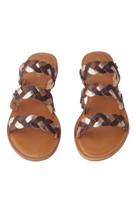 Nine By Janine Brown Braided Details Ella Leather Strap Flats Online at Aza Fashions Nine By Janine_Brown Braided Details Ella Leather Strap Flats _Online_at_Aza_Fashions