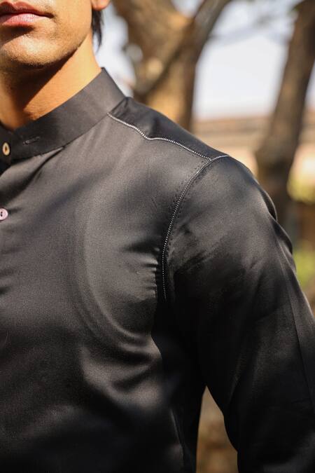 Raw & Rustic By Niti Bothra_White Cotton Embroidery Full Sleeve Handcrafted Shirt _Online_at_Aza_Fashions