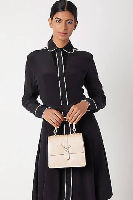 ClutcH'D Pink Embossed Satchel Bag Online at Aza Fashions ClutcH'D_Pink Embossed Satchel Bag _Online_at_Aza_Fashions