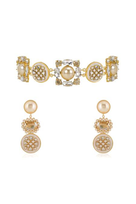 Bblingg Gold Plated Veda Handmade Embellished Choker Online at Aza Fashions Bblingg_Gold Plated Veda Handmade Embellished Choker _Online_at_Aza_Fashions