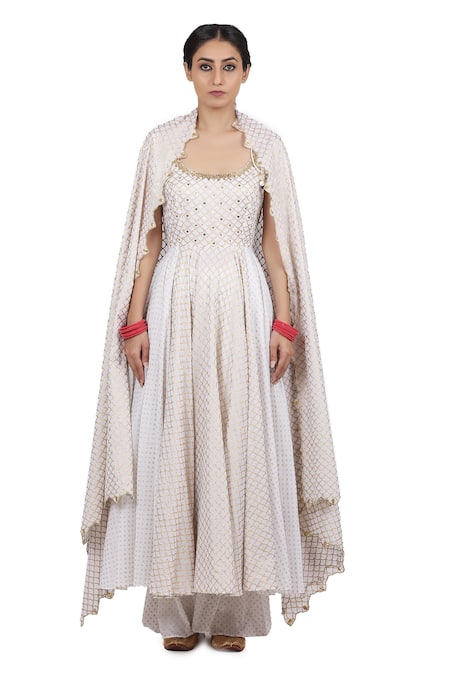 Seema Nanda_Ivory  Lining Ishani Strappy Anarkali Sharara Set_Online_at_Aza_Fashions