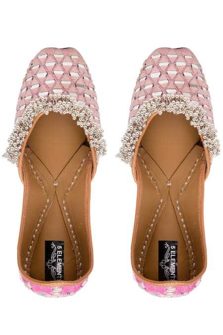 5Elements Mirror Embellished Juttis 