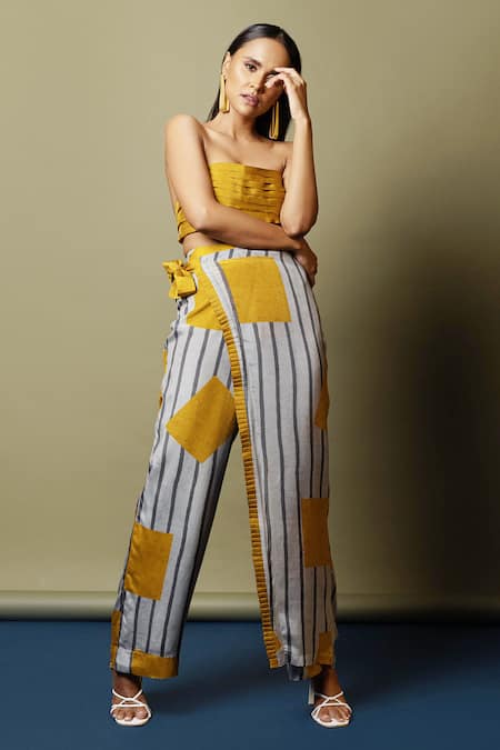 Nautanky Bandeau Crop Top & Pant Set 