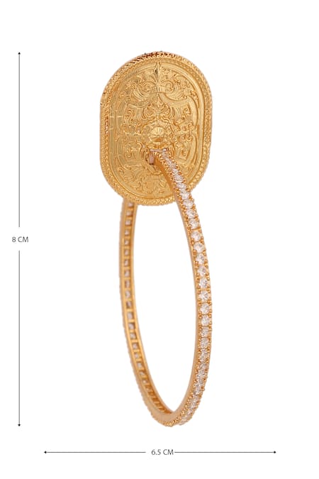 Buy AE-Tee Gold Plated Crystal Hoops Online at Aza Fashions Buy_AE-Tee_Gold Plated Crystal Hoops _Online_at_Aza_Fashions