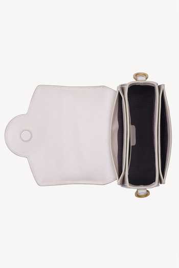 Aranyani_White Embellished Mini Top Handle_Online_at_Aza_Fashions