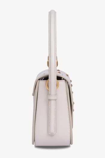 Shop_Aranyani_White Embellished Mini Top Handle_Online_at_Aza_Fashions