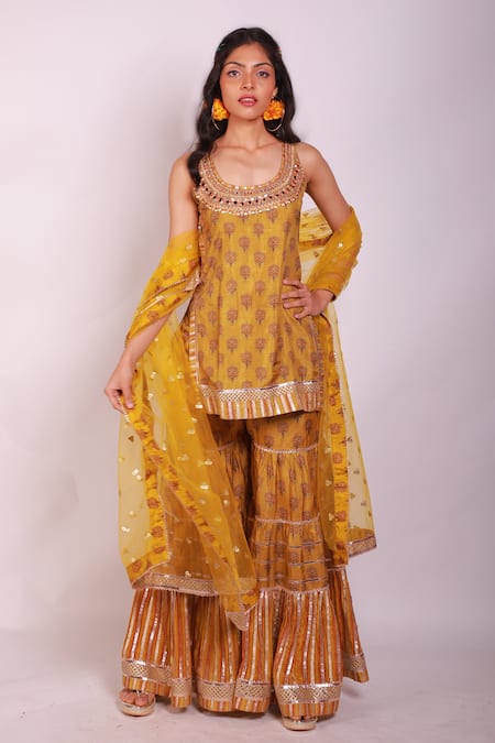 Gopi Vaid Printed Kurta & Sharara Set 