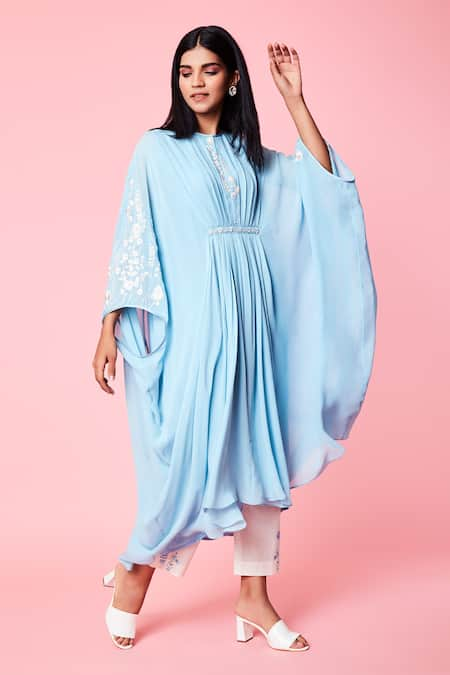 Sue Mue Pleated Kaftan & Pant Set 