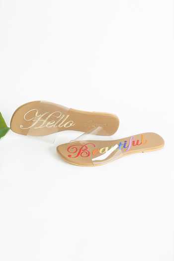 Sole House_Beige Embroidered Clear Strap Sliders _Online_at_Aza_Fashions