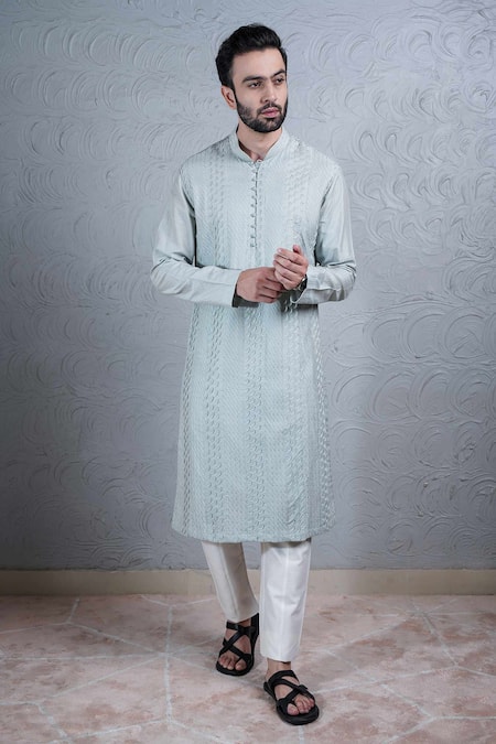 Soniya G Silk Pintuck Kurta Set 