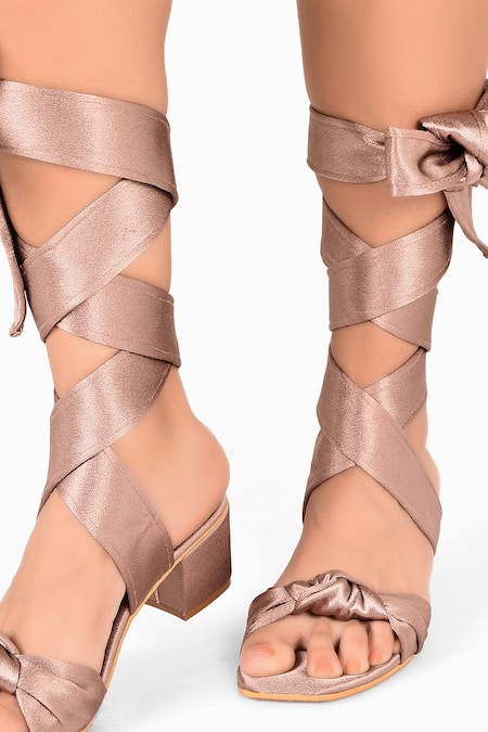 Sole House_Purple Tie-up Block Heels _Online_at_Aza_Fashions