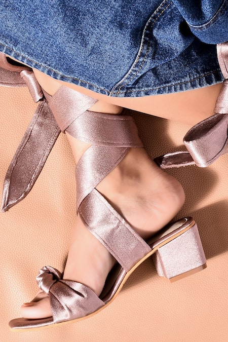 Buy_Sole House_Purple Tie-up Block Heels _Online_at_Aza_Fashions