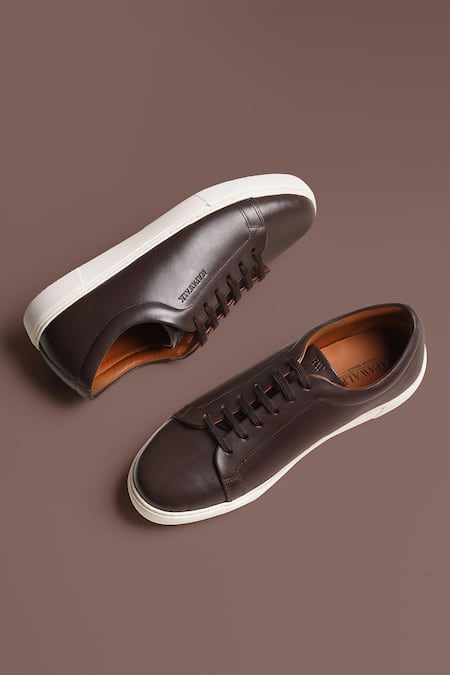 Rapawalk Lace Up Leather Sneakers 