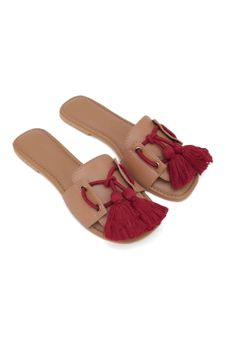 Sole House_Beige Slip On Flats _Online_at_Aza_Fashions