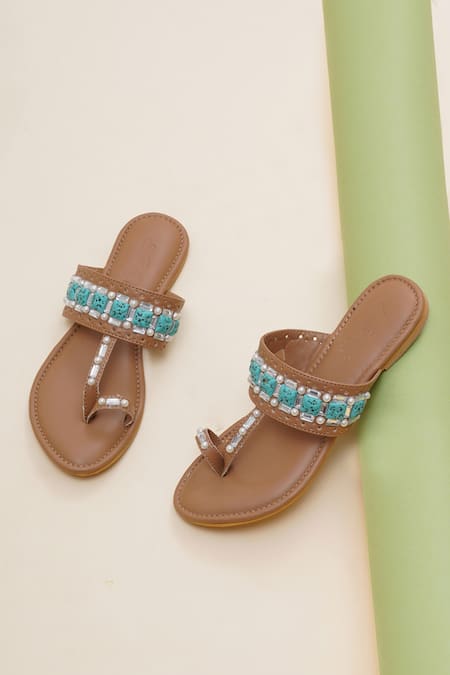 Rubber Daily Wear Ladies Flat Stone Slippers, Upper Material: Faux Leather,  Size: 7 at Rs 180/pair in New Delhi