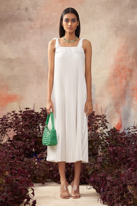 Pleats by Aruni Pleated Slip Dress 